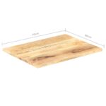 Dessus de table Bois de manguier solide 25-27 mm 70x60 cm – Image 5