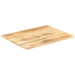 Dessus de table Bois de manguier solide 25-27 mm 80x70 cm – Image 7