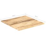 Dessus de table Bois de manguier solide 25-27 mm 80x80 cm – Image 5