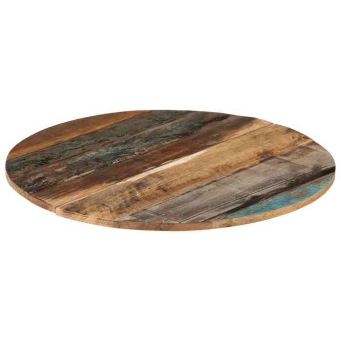 Dessus de table rond 70 cm 15-16 mm Bois de récupération – Image 11