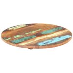 Dessus de table rond 80 cm 25-27 mm Bois de récupération solide – Image 7
