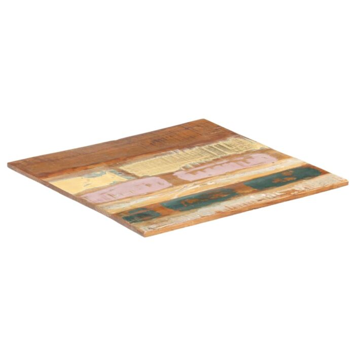 Dessus de table carré 70x70 cm 15-16 mm Bois de récupération – Image 8