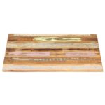 Dessus de table carré 80x80 cm 15-16 mm Bois de récupération – Image 2