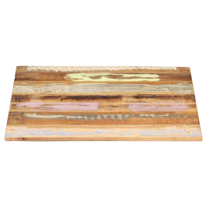 Dessus de table carré 80x80 cm 15-16 mm Bois de récupération – Image 2