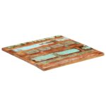 Dessus de table carré 60x60 cm 25-27 mm Bois de récupération – Image 6