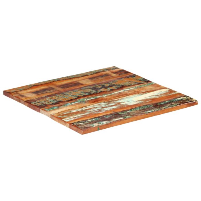 Dessus de table carré 60x60 cm 25-27 mm Bois de récupération – Image 7