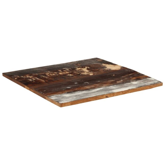 Dessus de table carré 80x80 cm 25-27 mm Bois de récupération – Image 11