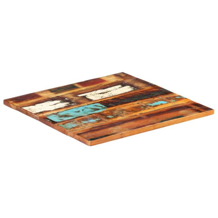 Dessus de table carré 80x80 cm 25-27 mm Bois de récupération – Image 6