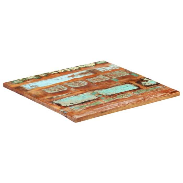 Dessus de table carré 80x80 cm 25-27 mm Bois de récupération – Image 7