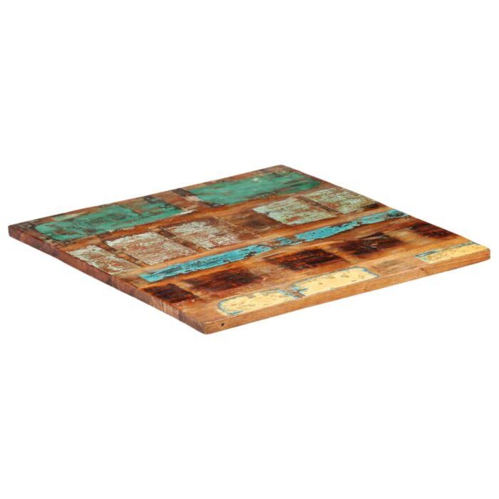 Dessus de table carré 80x80 cm 25-27 mm Bois de récupération – Image 8