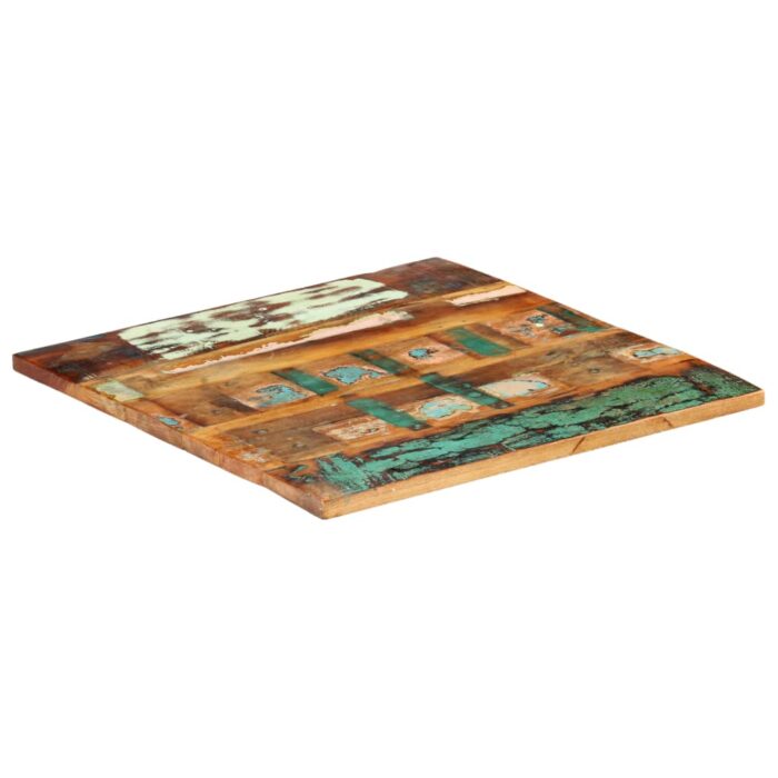 Dessus de table carré 80x80 cm 25-27 mm Bois de récupération – Image 9