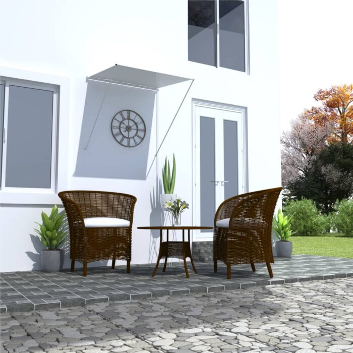 Auvent rétractable 100x150 cm Crème – Image 1