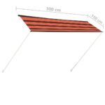 Auvent rétractable 300x150 cm Orange et marron – Image 5