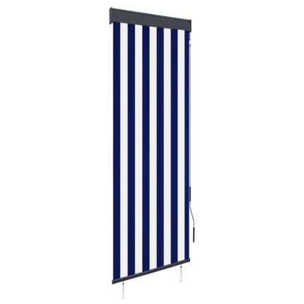 Store roulant d'extérieur 60x250 cm Bleu et blanc