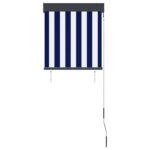 Store roulant d'extérieur 60x250 cm Bleu et blanc – Image 2