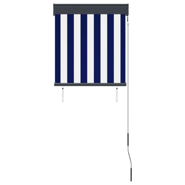 Store roulant d'extérieur 60x250 cm Bleu et blanc – Image 2