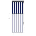 Store roulant d'extérieur 60x250 cm Bleu et blanc – Image 3