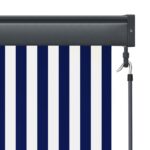 Store roulant d'extérieur 60x250 cm Bleu et blanc – Image 5