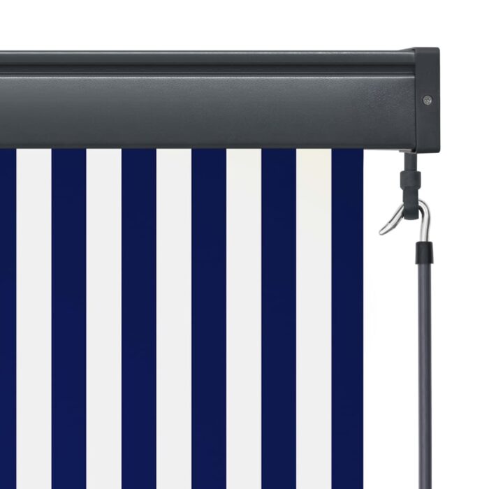 Store roulant d'extérieur 60x250 cm Bleu et blanc – Image 5