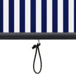 Store roulant d'extérieur 60x250 cm Bleu et blanc – Image 6