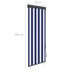 Store roulant d'extérieur 60x250 cm Bleu et blanc – Image 7
