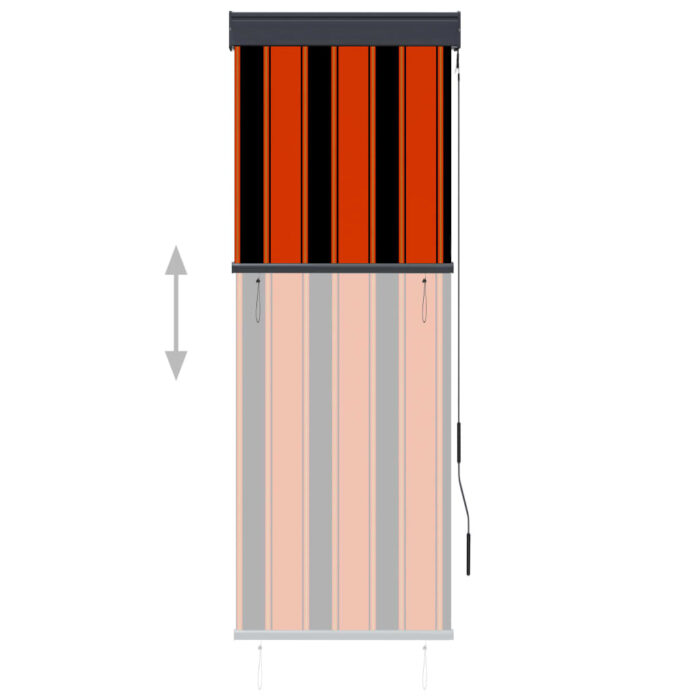 Store roulant d'extérieur 60x250 cm Orange et marron – Image 2