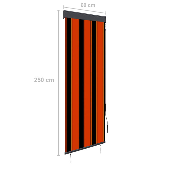 Store roulant d'extérieur 60x250 cm Orange et marron – Image 7