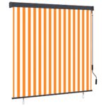 Store roulant d'extérieur 160x250 cm Blanc et orange