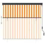 Store roulant d'extérieur 160x250 cm Blanc et orange – Image 2