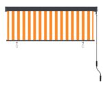 Store roulant d'extérieur 160x250 cm Blanc et orange – Image 3