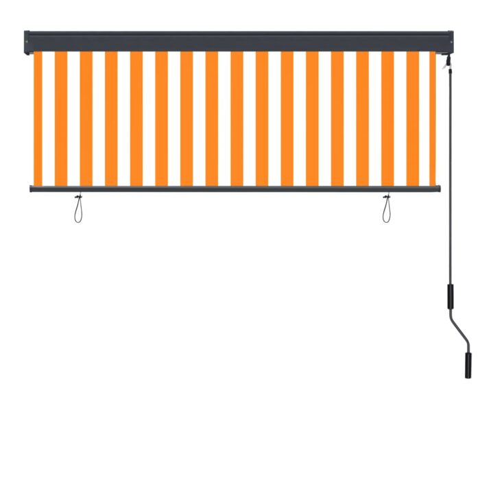 Store roulant d'extérieur 160x250 cm Blanc et orange – Image 3