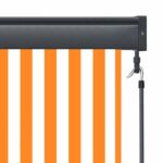 Store roulant d'extérieur 160x250 cm Blanc et orange – Image 5