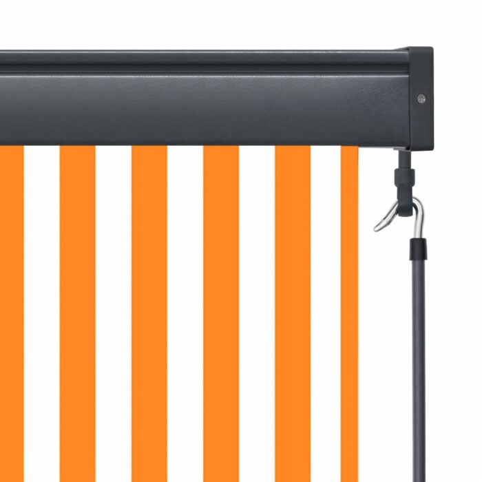 Store roulant d'extérieur 160x250 cm Blanc et orange – Image 5