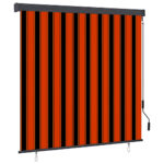 Store roulant d'extérieur 160x250 cm Orange et marron