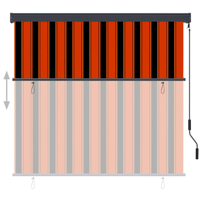 Store roulant d'extérieur 160x250 cm Orange et marron – Image 2