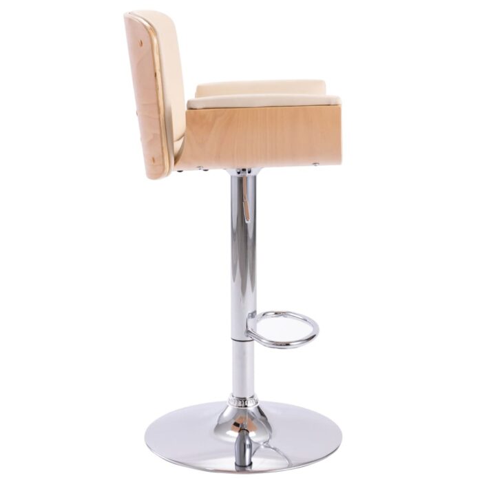 Tabouret de bar Crème Similicuir – Image 2