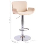 Tabouret de bar Crème Similicuir – Image 7