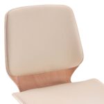 Chaises à manger lot de 2 crème similicuir – Image 6