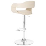 Tabouret de bar Blanc Similicuir – Image 2