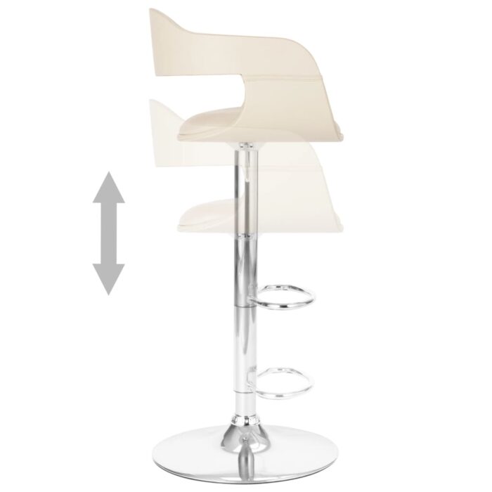 Tabouret de bar Blanc Similicuir – Image 3