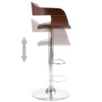 Tabouret de bar Contreplaqué et tissu gris – Image 3