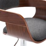 Tabouret de bar Contreplaqué et tissu gris – Image 4