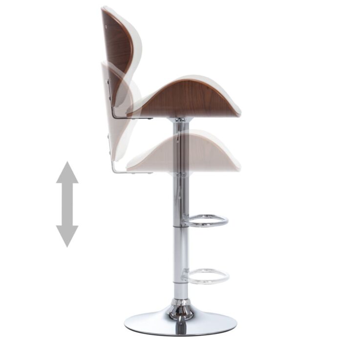 Tabouret de bar Blanc Similicuir – Image 3