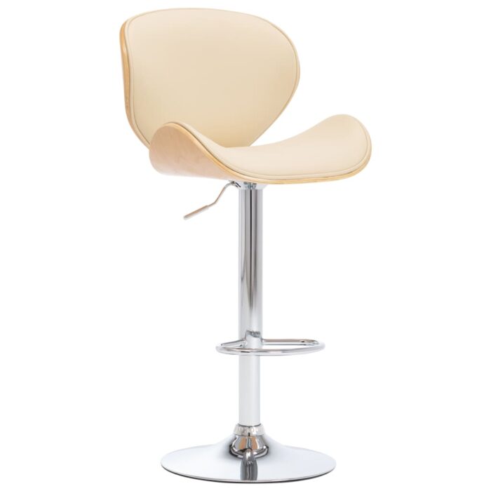 Tabouret de bar Crème Similicuir – Image 1