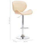 Tabouret de bar Crème Similicuir – Image 6