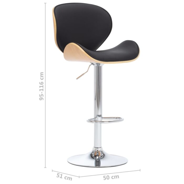 Tabouret de bar Noir Similicuir – Image 6