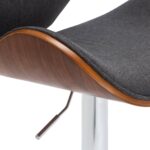 Tabouret de bar Gris Tissu – Image 4