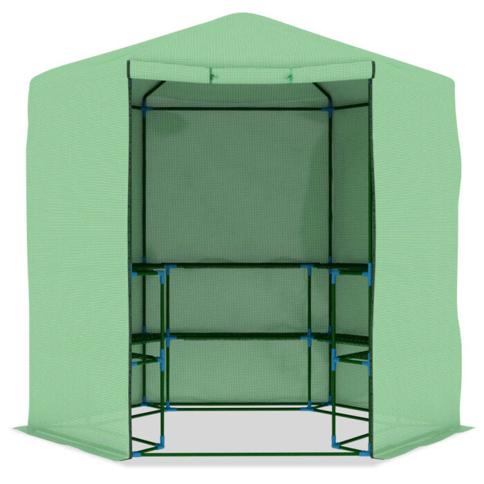 Serre avec étagères Acier 227x223 cm – Image 6