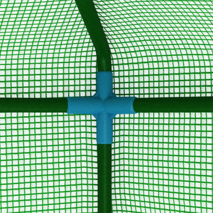 Serre avec cadre en acier 0,5 m² 1x0,5x1,9 m – Image 2