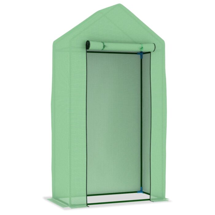 Serre avec cadre en acier 0,5 m² 1x0,5x1,9 m – Image 3